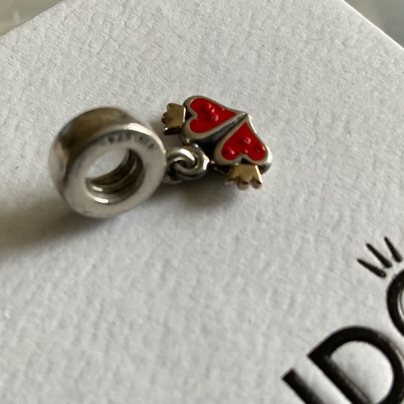 Pandora two tone dangling Royal crown charm - Picture 1 of 2